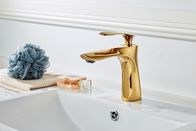 Electroplate ODM Tall Body Golden Wash Basin Faucet